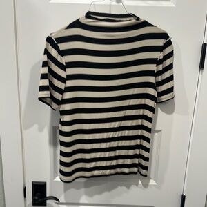 Striped Black and Cream Women's Top